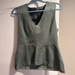 Sage Green BCBG top - suede look to it!